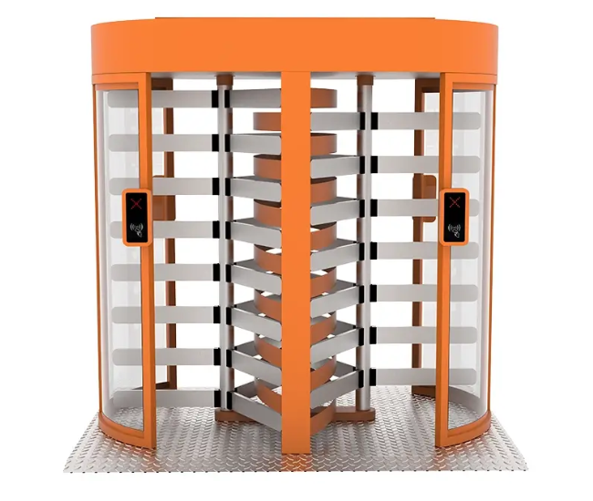 Dual Lane Glass Full Height Turnstile JT511