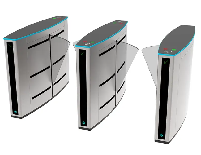 JT313 SkyLine Flap Barrier Turnstile Flap Barrier Turnstile ABU DHABI Turnstile Gate With Card Reader