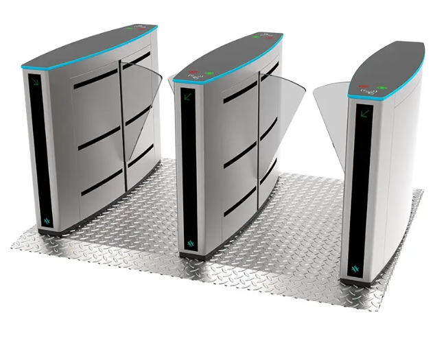 JT313 SkyLine Flap Barrier Turnstile Flap Barrier Turnstile ABU DHABI Turnstile Gate With Card Reader
